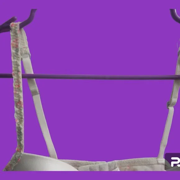 PINK Victoria's Secret pink flirt push-up bra floral lace in white and pink 36D - Picture 7 of 7